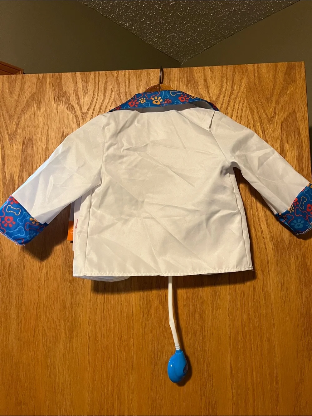 Target Kids White and Blue Paw-Print Doctor Costume with Red Accents